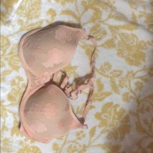 Light pink lightly lighted racer back bra